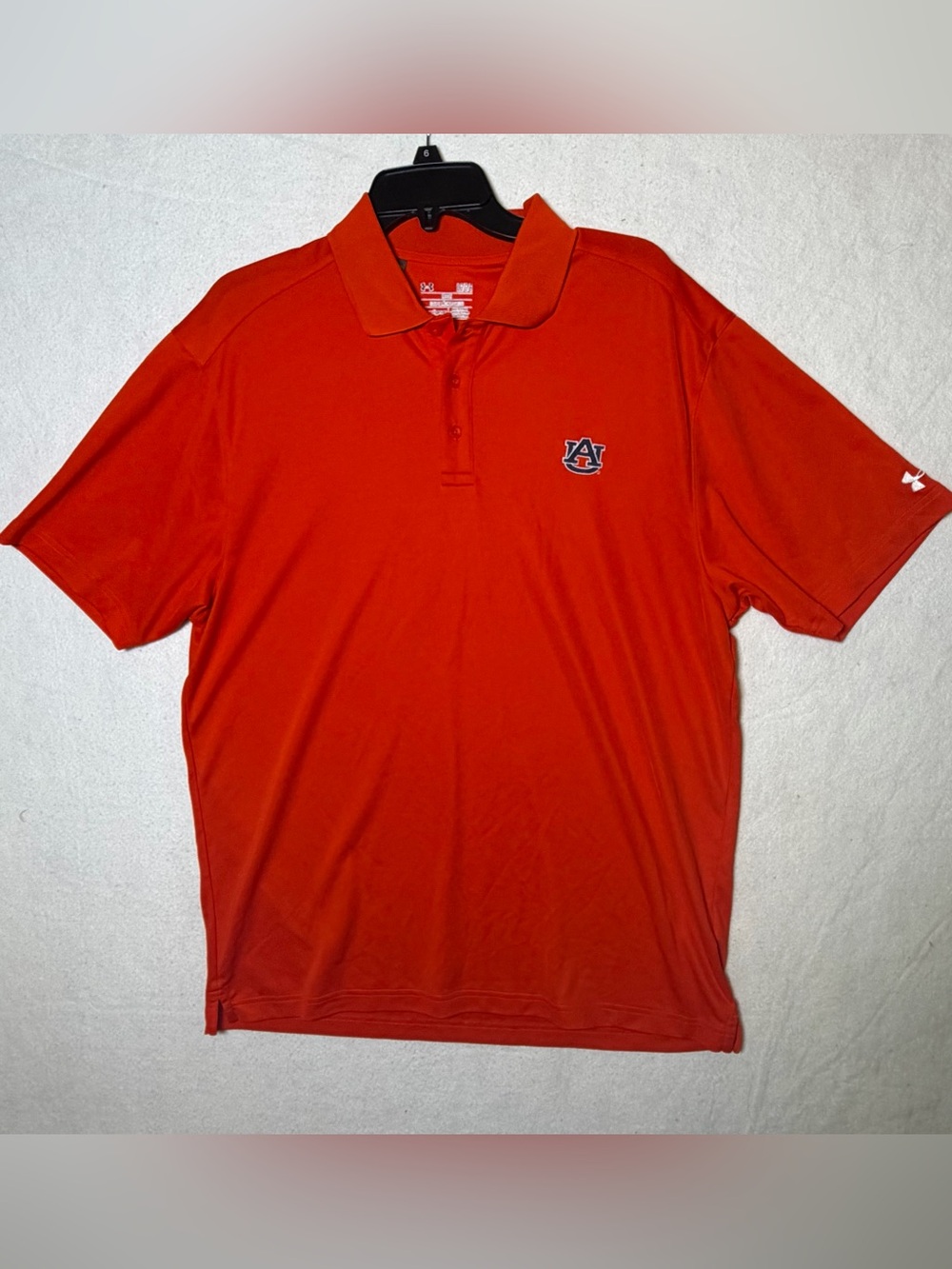 Under Armour Men's Orange Polo with Auburn Logo